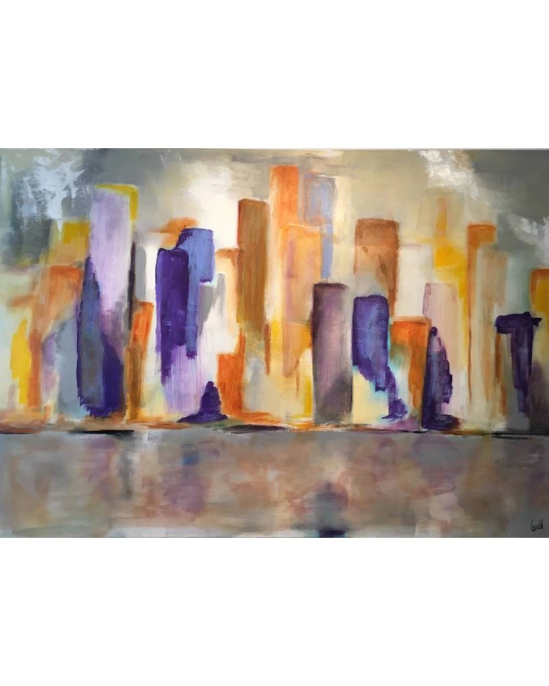 Skyline tableau art contemporain de Gwen Paintings