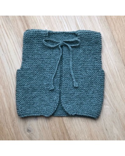 Gilet-bébé-tricoté-main-mérinos-Arles